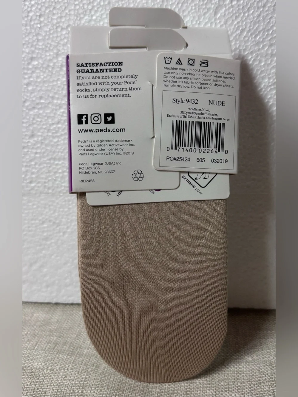 peds Ultra Low Liner No-Show Socks - Nude (3 Pair)
